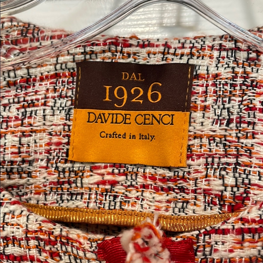 Vtg Dal 1926 Davide Cenci Womens Tweed Blazer Size‎ 4 Old Money Luxury Elegant - Picture 2 of 11